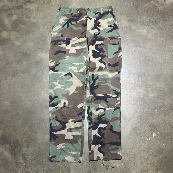 Vintage 80s US Army Camo Grunge Cargo Pants 33x33 - Picture 1 of 4